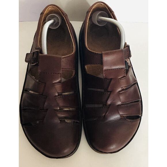 Birkenstock Footprints Leather Fisherman M 11, EU 44 Brwn Madeira Clsd Sandals - Picture 5 of 9